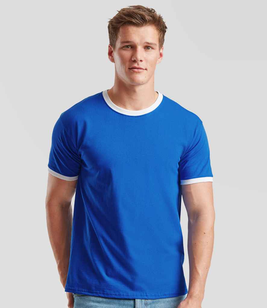 Fruit of the Loom - Contrast Ringer T-Shirt - SS34 RY/WH S