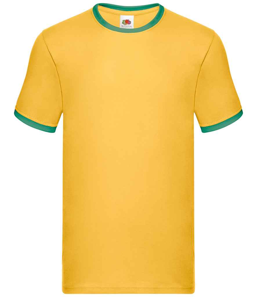 Fruit of the Loom - Contrast Ringer T-Shirt - SS34 WH/RY S