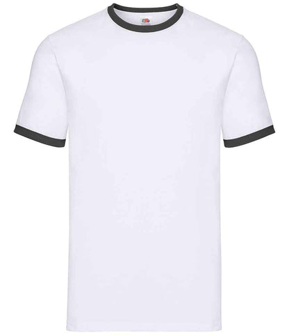 Fruit of the Loom - Contrast Ringer T-Shirt - SS34 WH/RY S