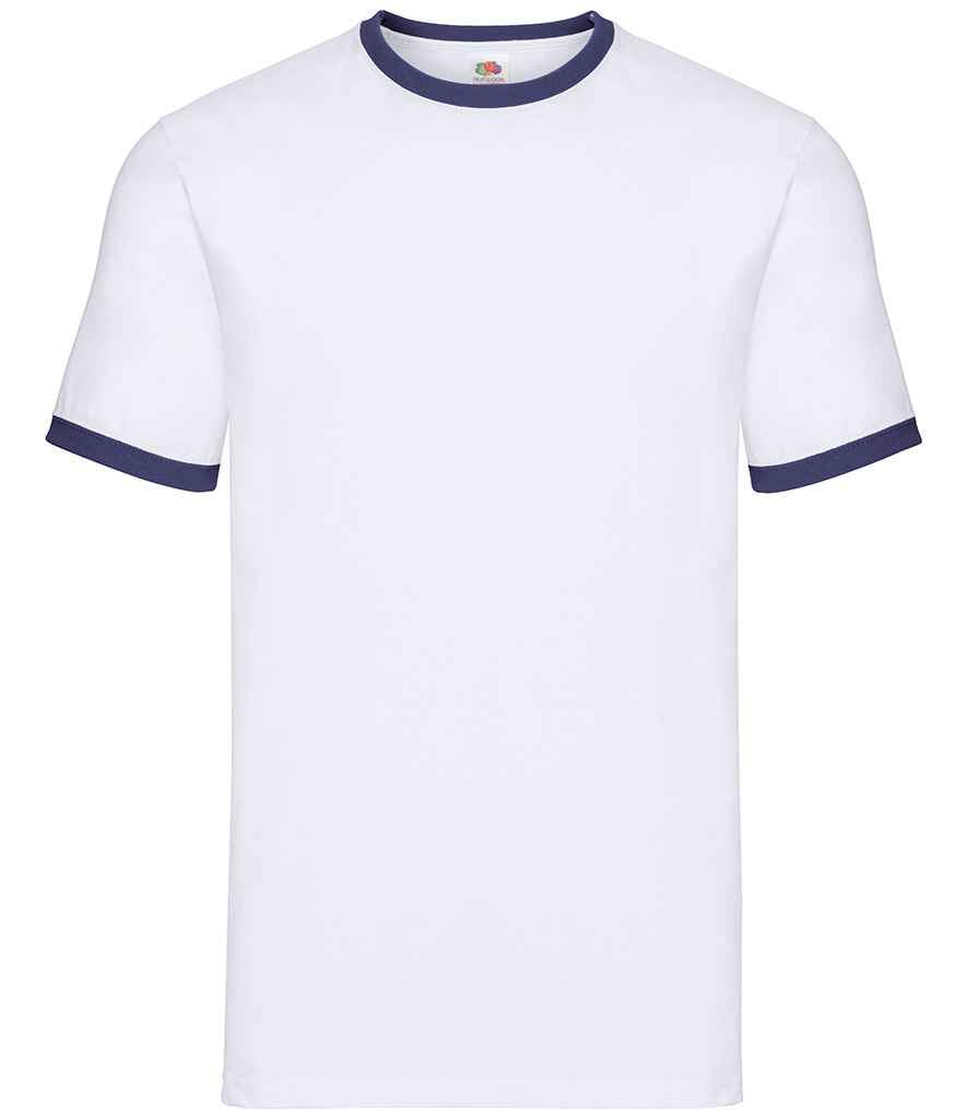 Fruit of the Loom - Contrast Ringer T-Shirt - SS34 WH/RY S