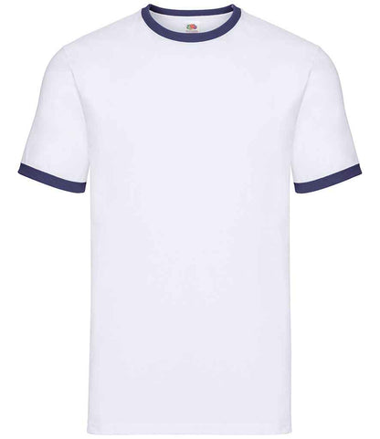 Fruit of the Loom - Contrast Ringer T-Shirt - SS34 WH/RY S