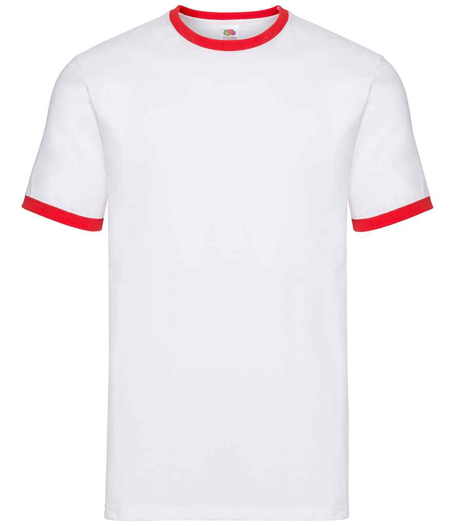 Fruit of the Loom - Contrast Ringer T-Shirt - SS34 WH/RY S