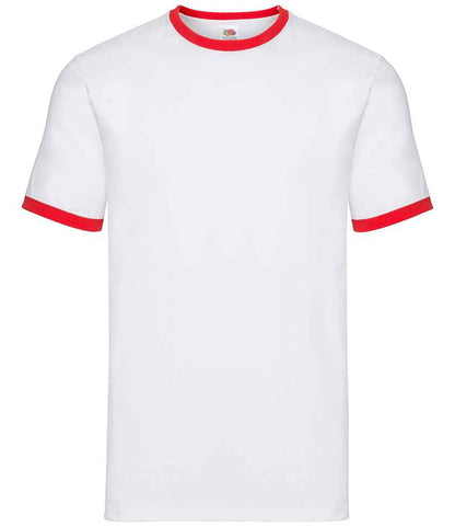 Fruit of the Loom - Contrast Ringer T-Shirt - SS34 WH/RY S