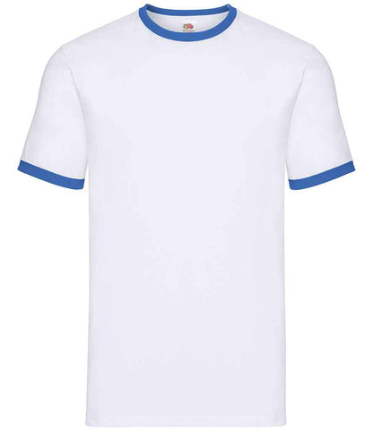 Fruit of the Loom - Contrast Ringer T-Shirt - SS34 WH/RY S