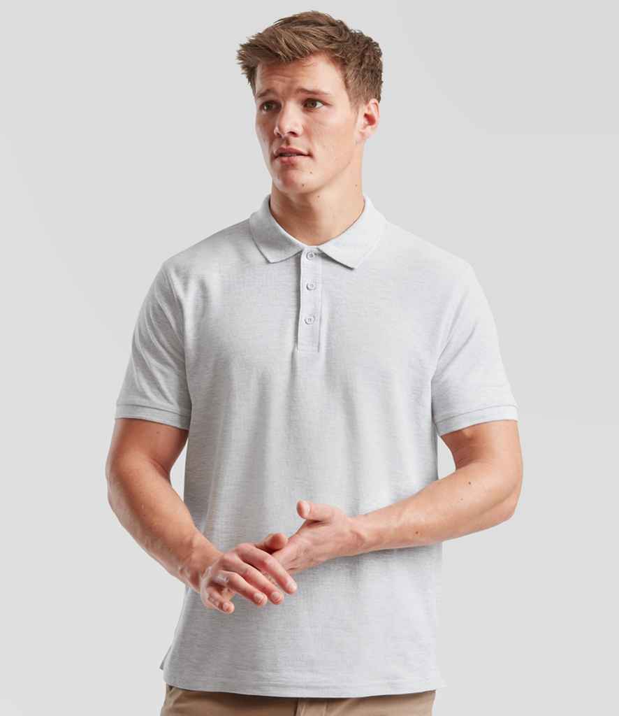 Fruit of the Loom - Premium Cotton Piqué Polo Shirt - SS5 HEA S
