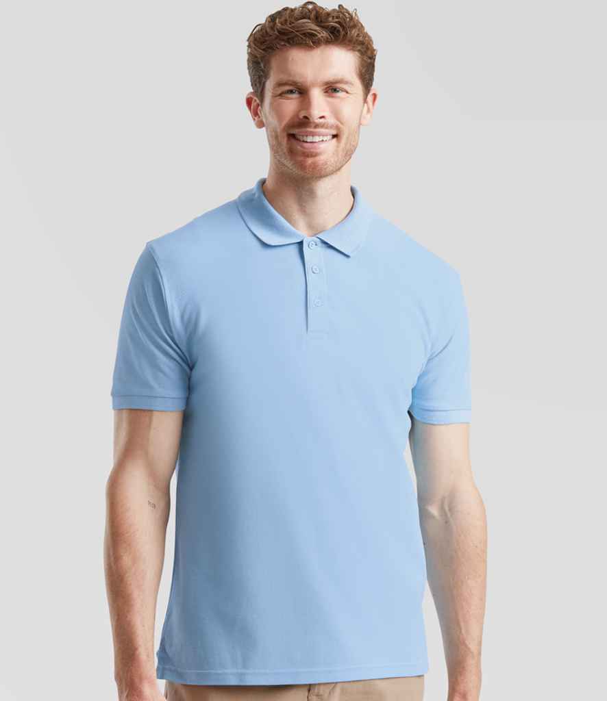 Fruit of the Loom - Premium Cotton Piqué Polo Shirt - SS5 SKY S