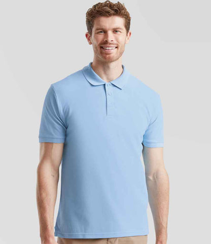 Fruit of the Loom - Premium Cotton Piqué Polo Shirt - SS5 SKY S