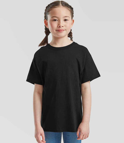 Fruit of the Loom - Kids Value T-Shirt - SS6B BLK 3-4