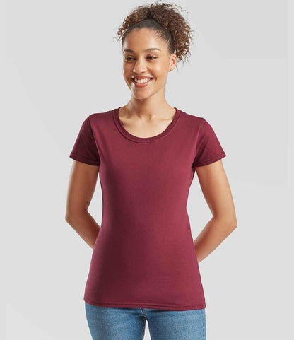 Fruit of the Loom - Ladies Iconic 195 T-Shirt - SS720 BUR XS