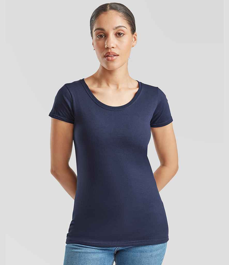 Fruit of the Loom - Ladies Iconic 195 T-Shirt - SS720 NAV XS