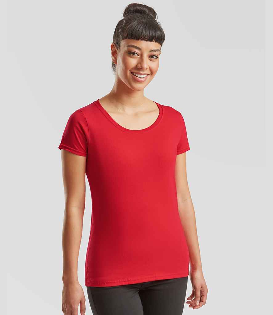 Fruit of the Loom - Ladies Iconic 195 T-Shirt - SS720 RED XS