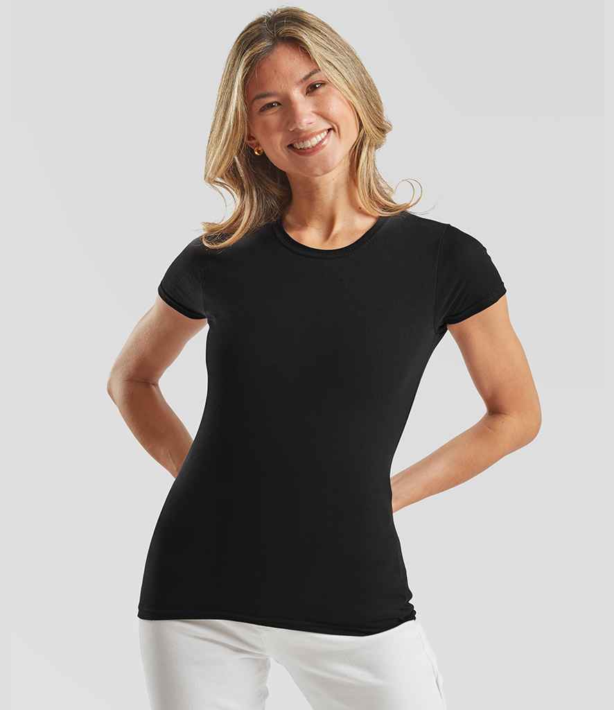 Fruit of the Loom - Ladies Iconic 150 T-Shirt - SS721 BLK XS