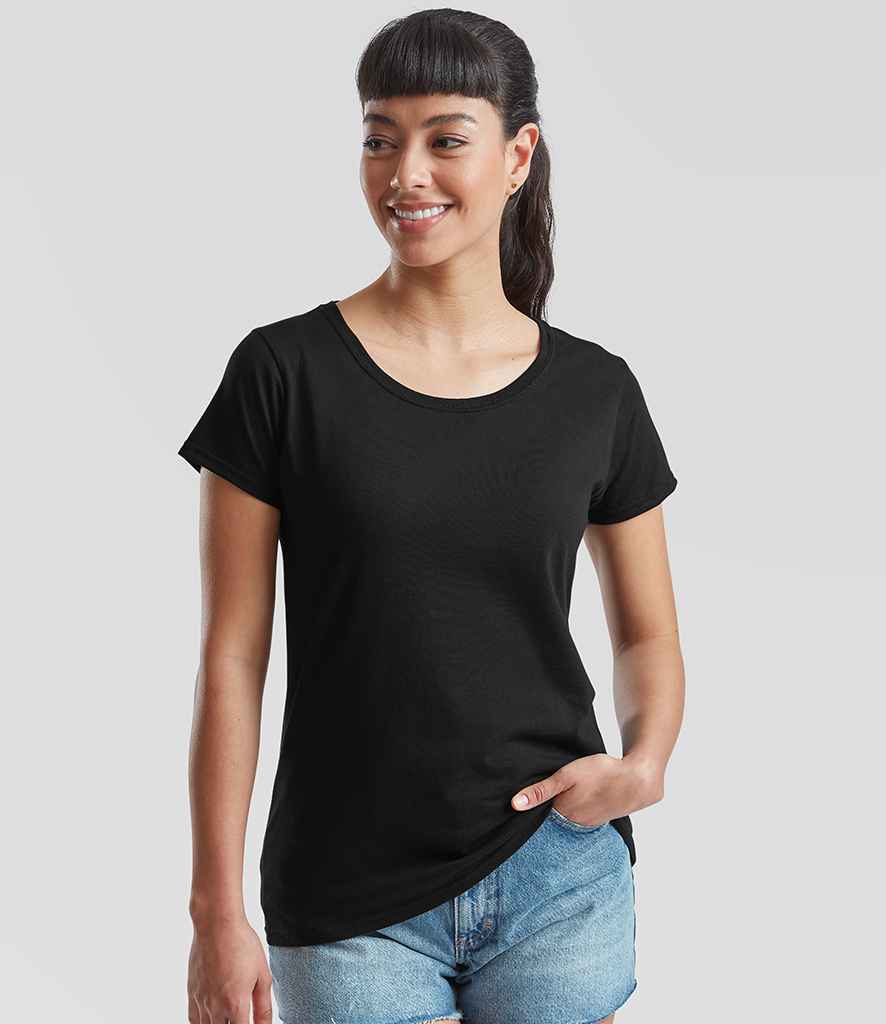 Fruit of the Loom - Lady Fit Value T-Shirt - SS77 BLK XS