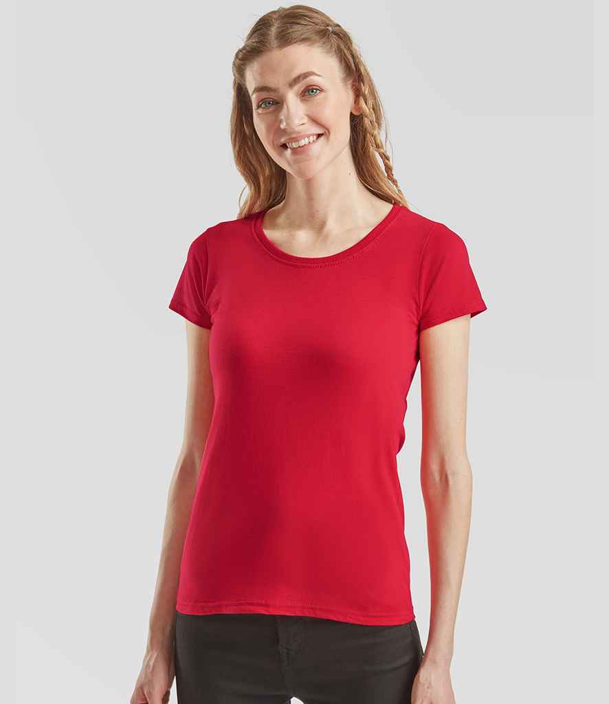 Fruit of the Loom - Lady Fit Value T-Shirt - SS77 RED XS