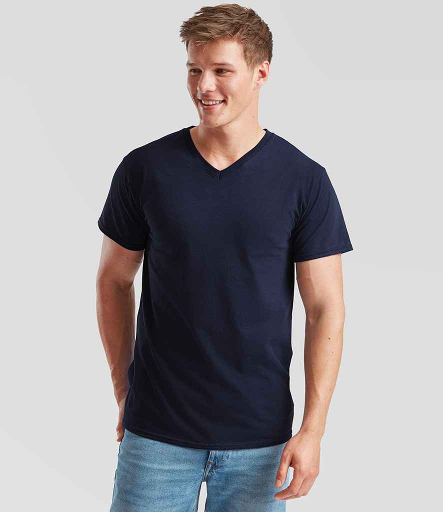 Fruit of the Loom - V Neck Value T-Shirt - SS7 NAV S