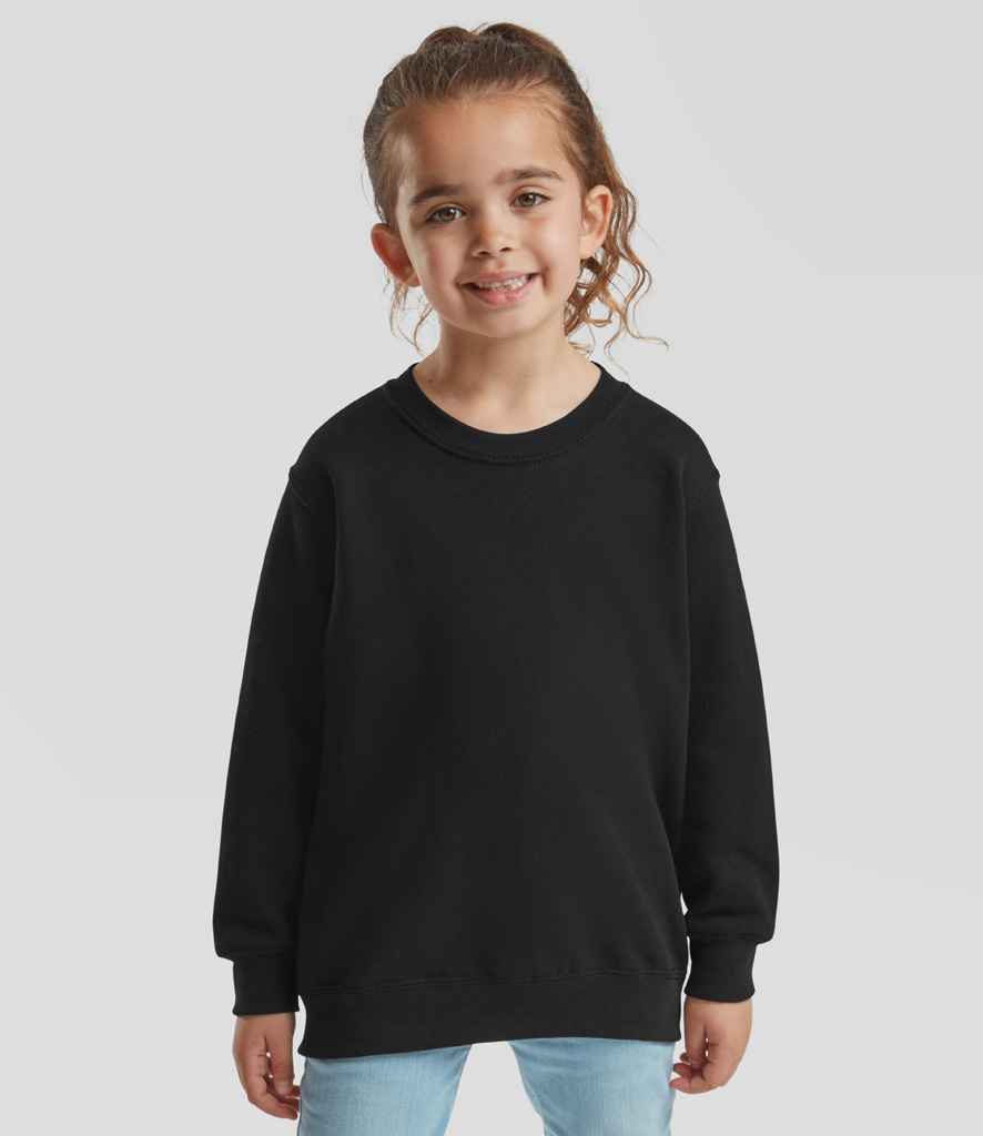 Fruit of the Loom Kids Classic Drop Shoulder Sweatshirt - SS9B BLK 7-8
