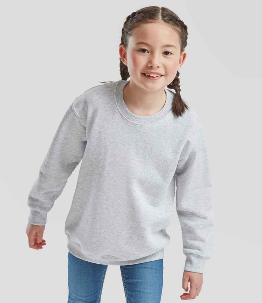 Fruit of the Loom Kids Classic Drop Shoulder Sweatshirt - SS9B HEA 5-6