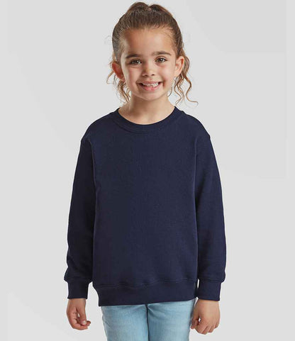 Fruit of the Loom Kids Classic Drop Shoulder Sweatshirt - SS9B NAV 5-6