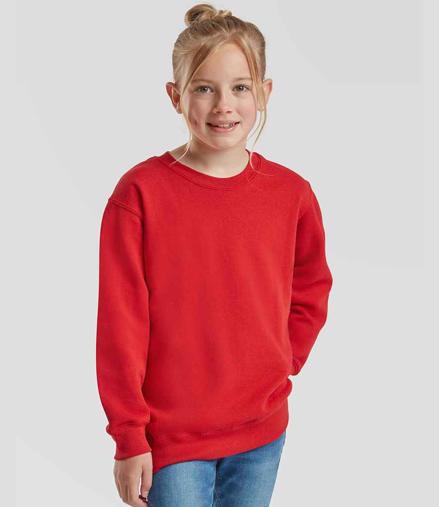Fruit of the Loom Kids Classic Drop Shoulder Sweatshirt - SS9B RED 7-8