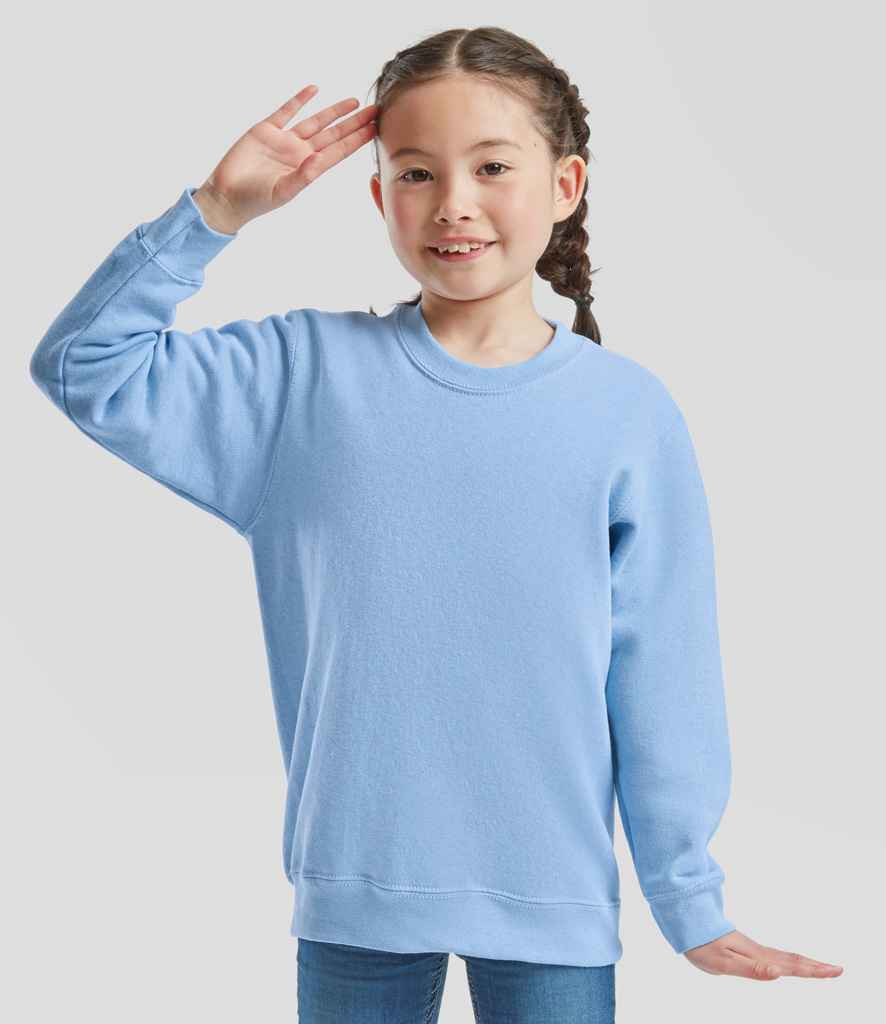 Fruit of the Loom Kids Classic Drop Shoulder Sweatshirt - SS9B SKY 9-11