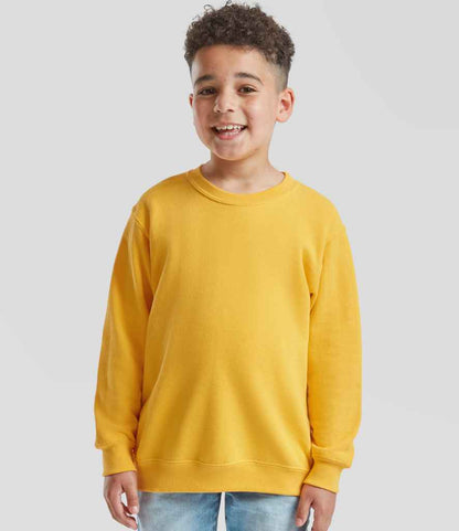 Fruit of the Loom Kids Classic Drop Shoulder Sweatshirt - SS9B SUN 7-8