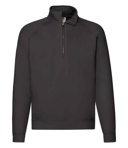 Fruit of the Loom Premium Zip Neck Sweatshirt - SSE17 HEA S