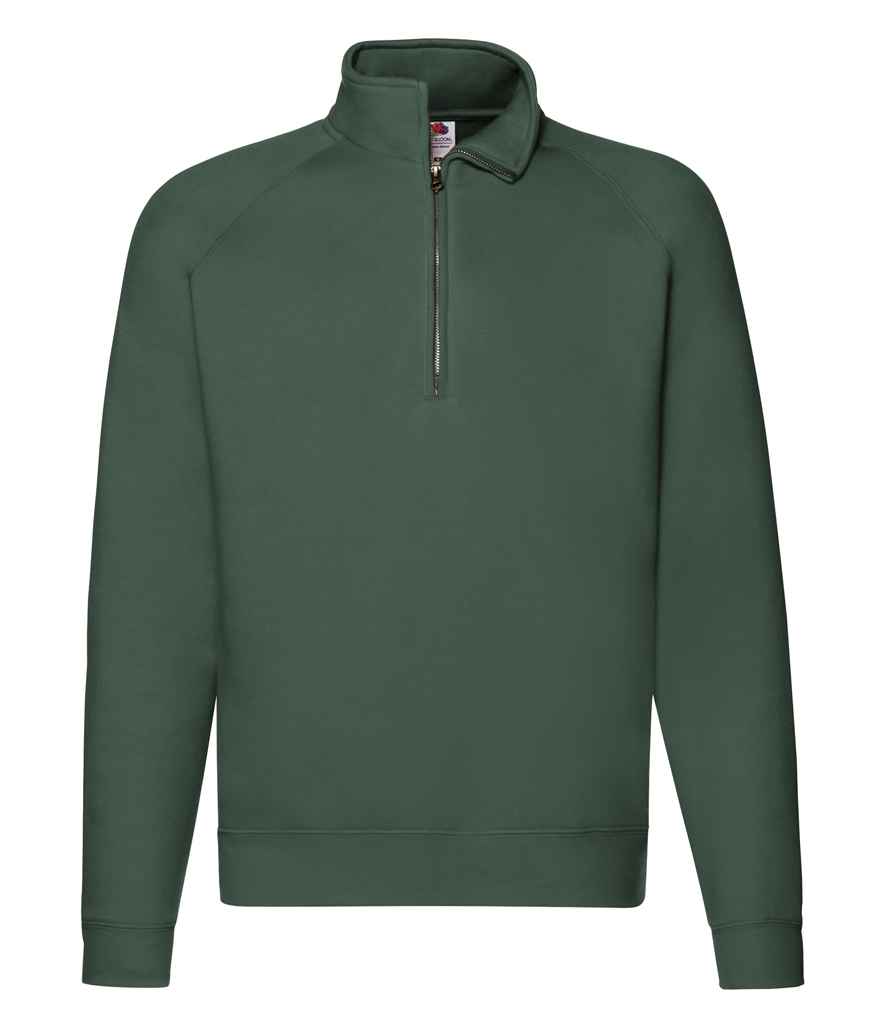 Fruit of the Loom Premium Zip Neck Sweatshirt - SSE17 HEA S