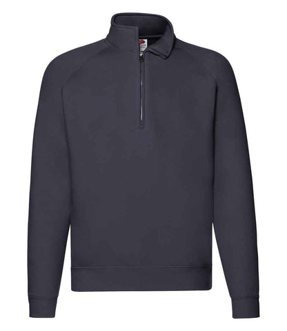 Fruit of the Loom Premium Zip Neck Sweatshirt - SSE17 HEA S