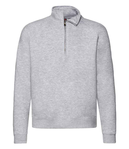 Fruit of the Loom Premium Zip Neck Sweatshirt - SSE17 HEA S
