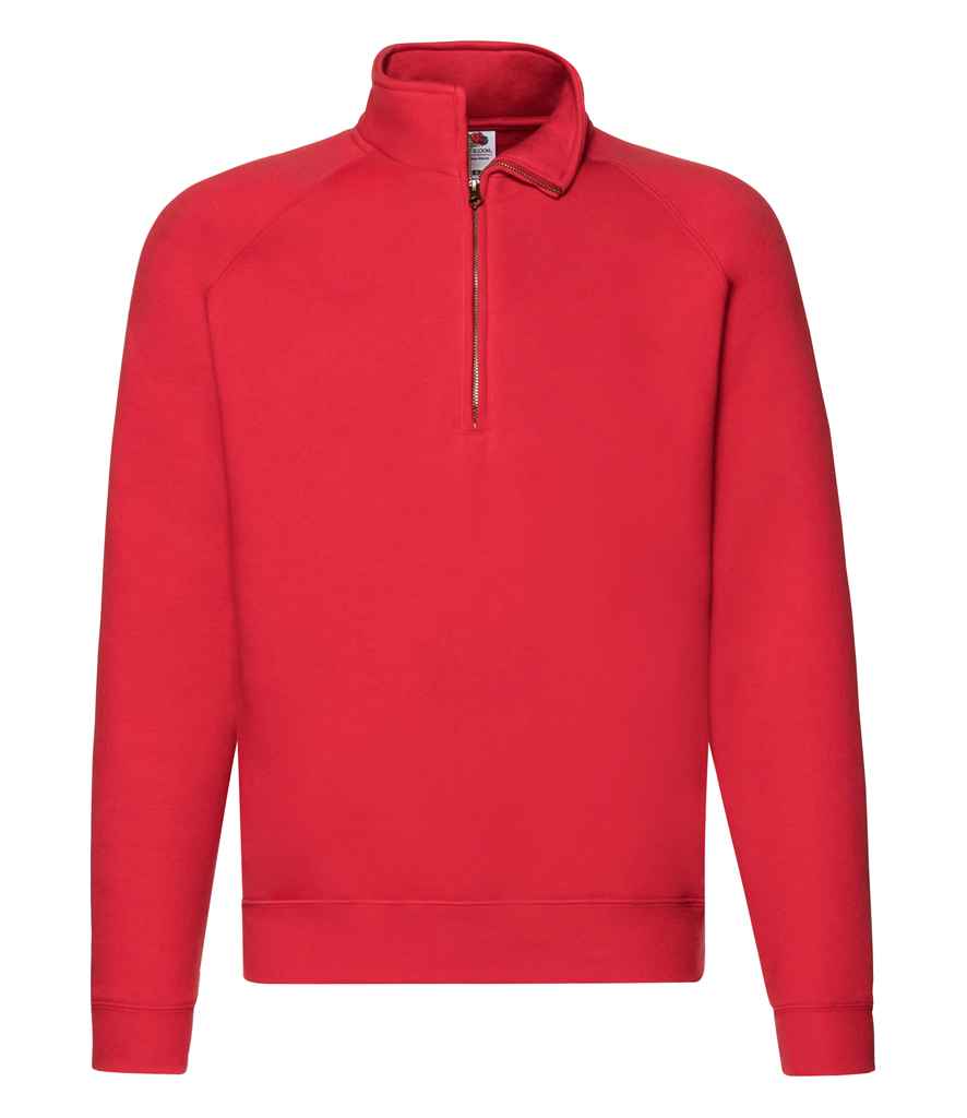Fruit of the Loom Premium Zip Neck Sweatshirt - SSE17 HEA S