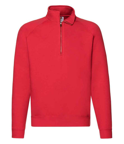 Fruit of the Loom Premium Zip Neck Sweatshirt - SSE17 HEA S