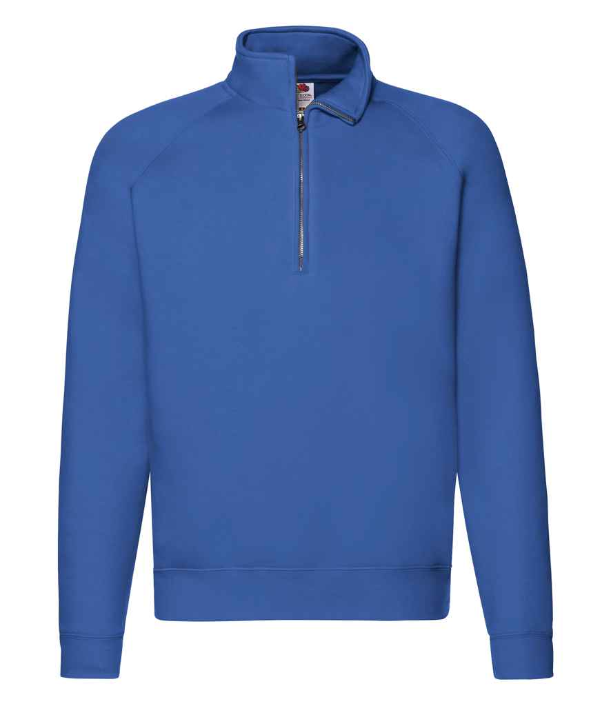 Fruit of the Loom Premium Zip Neck Sweatshirt - SSE17 HEA S