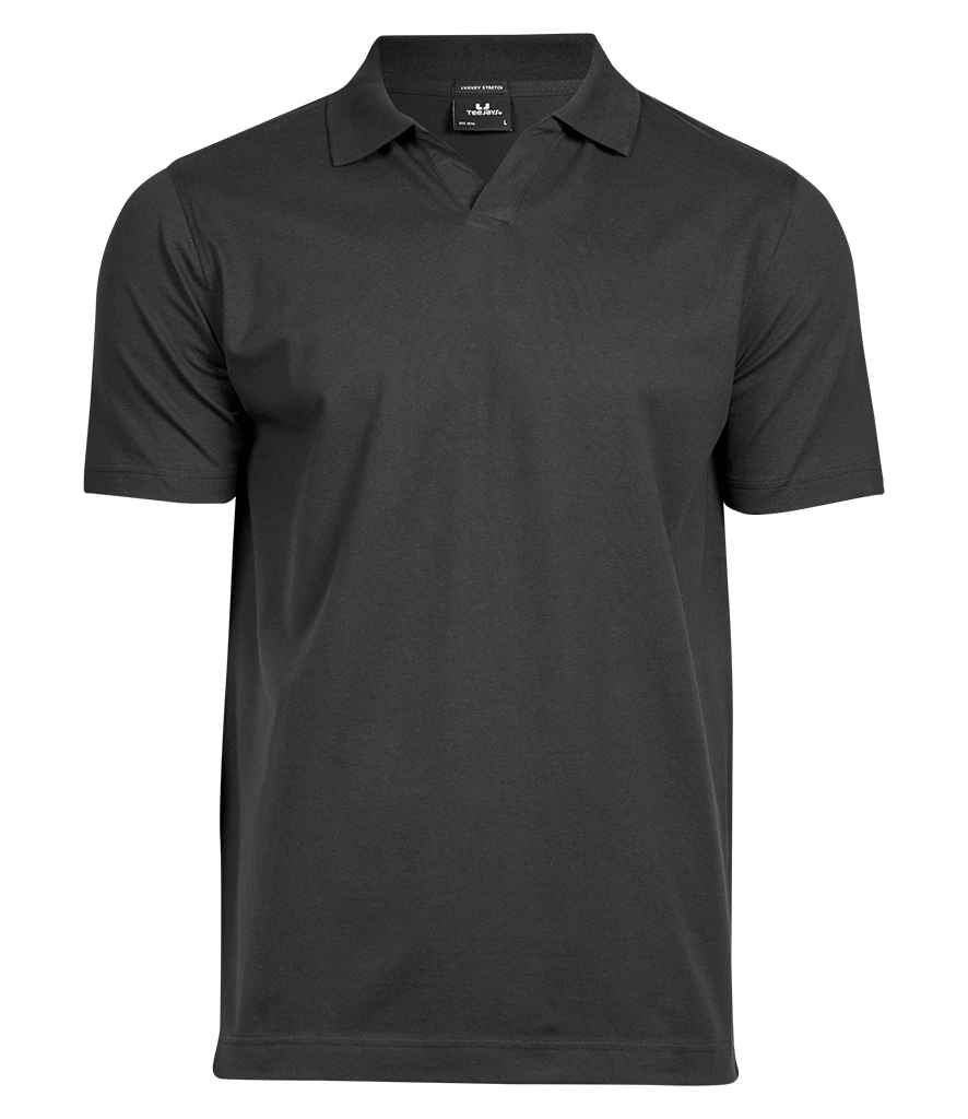 Tee Jays - Luxury Stretch V Neck Polo Shirt - T1404 BLK S
