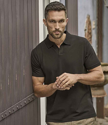 Tee Jays - Luxury Stretch V Neck Polo Shirt - T1404 BLK S