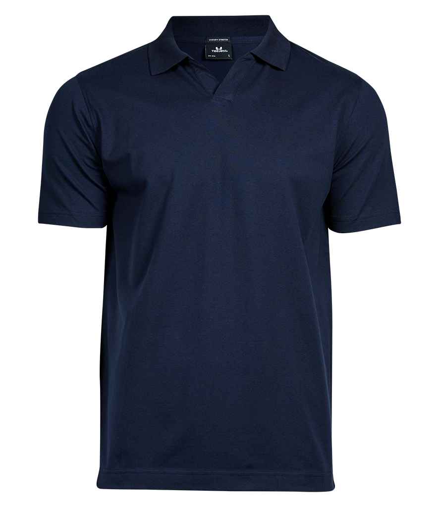 Tee Jays - Luxury Stretch V Neck Polo Shirt - T1404 NAV S