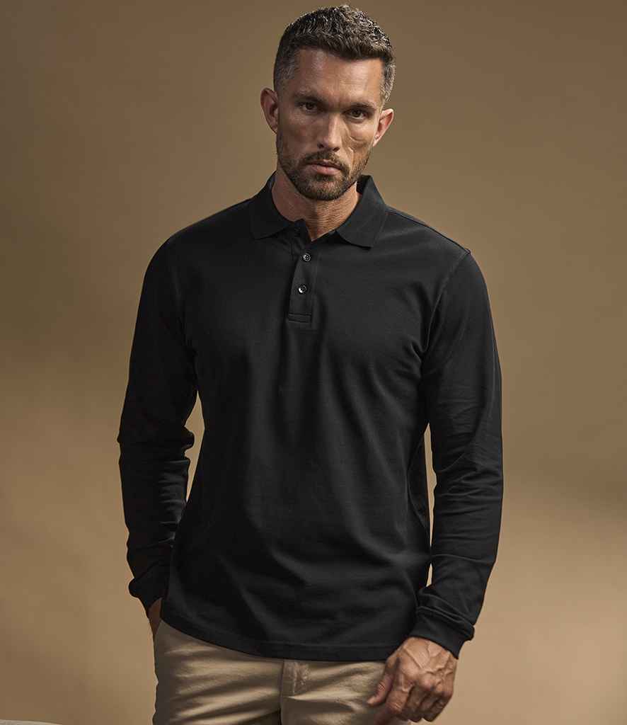 Tee Jays - Luksusowa koszulka polo ze stretchem i długim rękawem