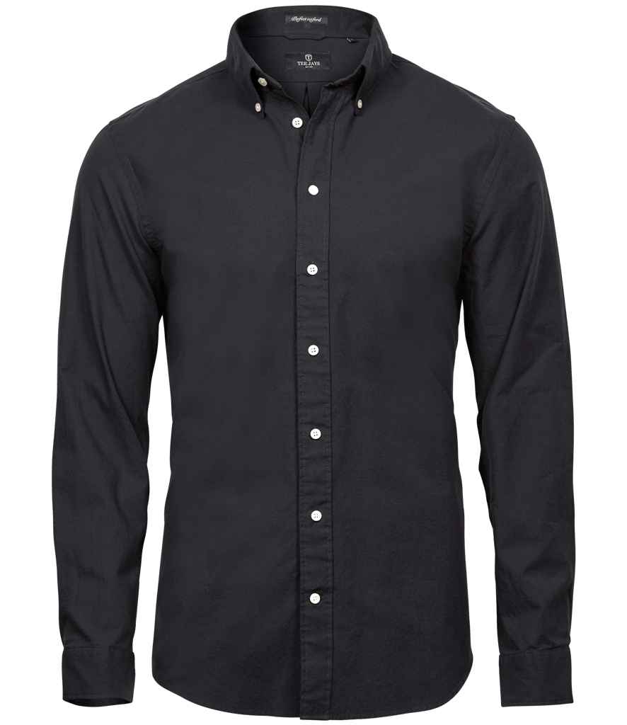 Tee Jays - Perfect Long Sleeve Oxford Shirt - T4000 BLK S