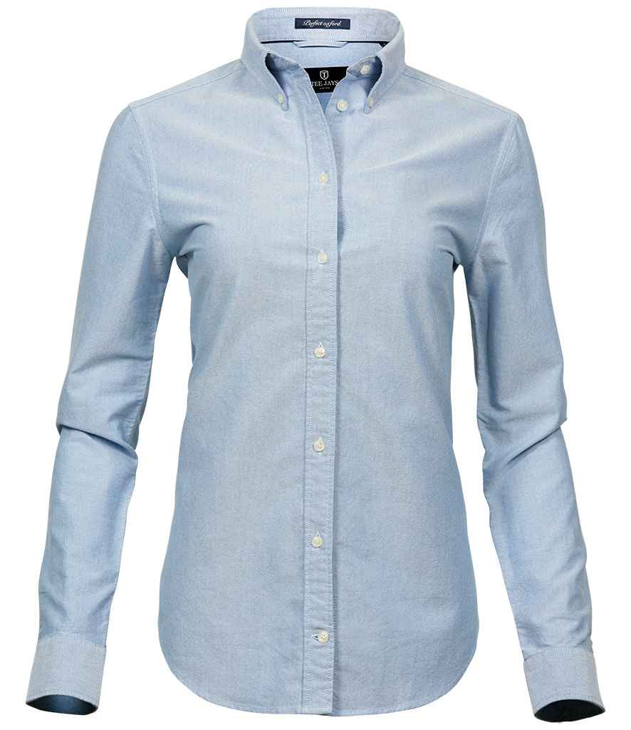 Tee Jays - Ladies Perfect Long Sleeve Oxford Shirt - T4001 BLK XS