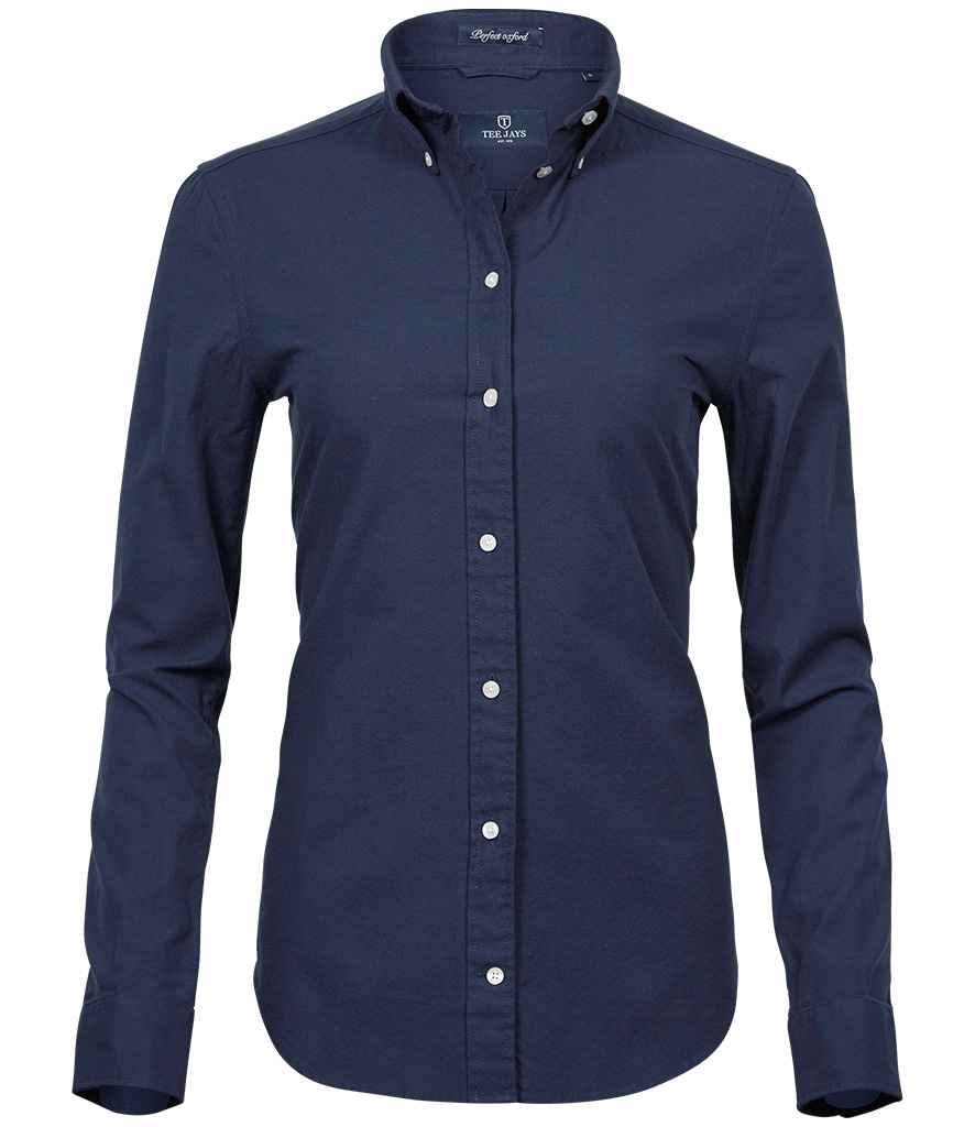 Tee Jays - Ladies Perfect Long Sleeve Oxford Shirt - T4001 NAV XS