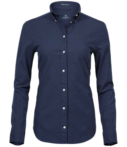 Tee Jays - Ladies Perfect Long Sleeve Oxford Shirt - T4001 NAV XS