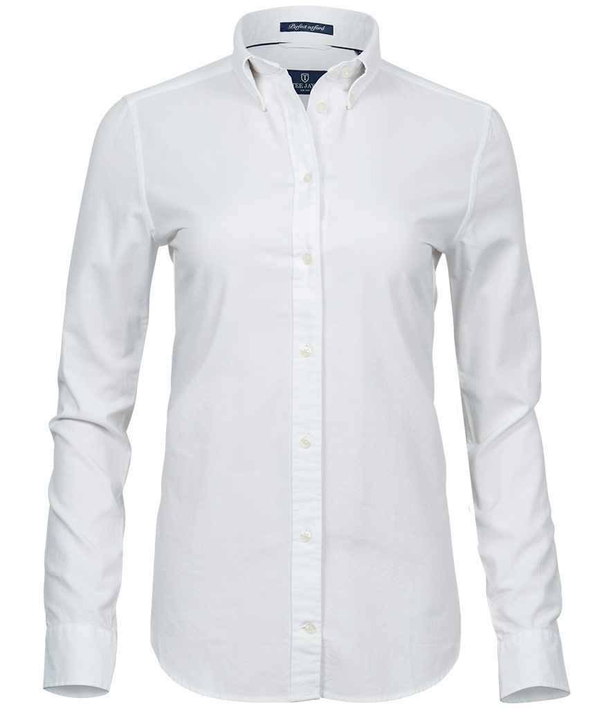 Tee Jays - Ladies Perfect Long Sleeve Oxford Shirt - T4001 WHI XS