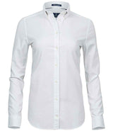 Tee Jays - Ladies Perfect Long Sleeve Oxford Shirt - White (Front)