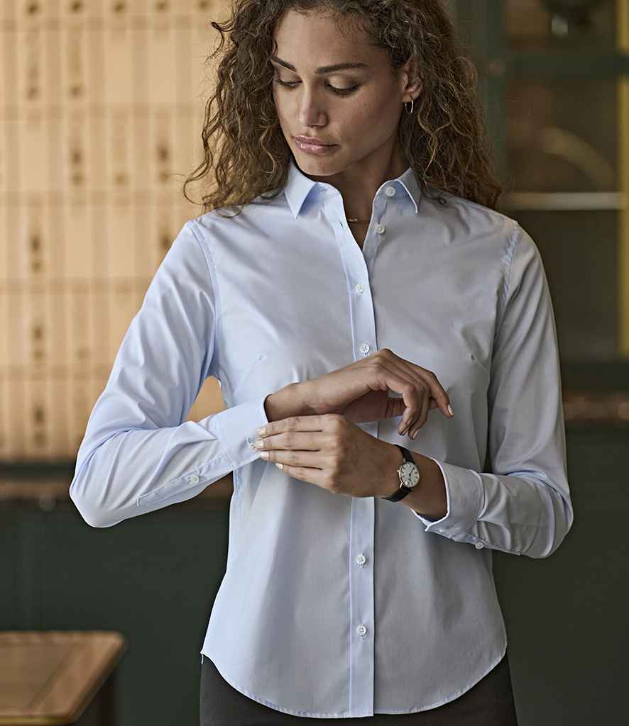 Tee Jays - Ladies Stretch Luxury Long Sleeve Poplin Shirt - T4025 LBL XS