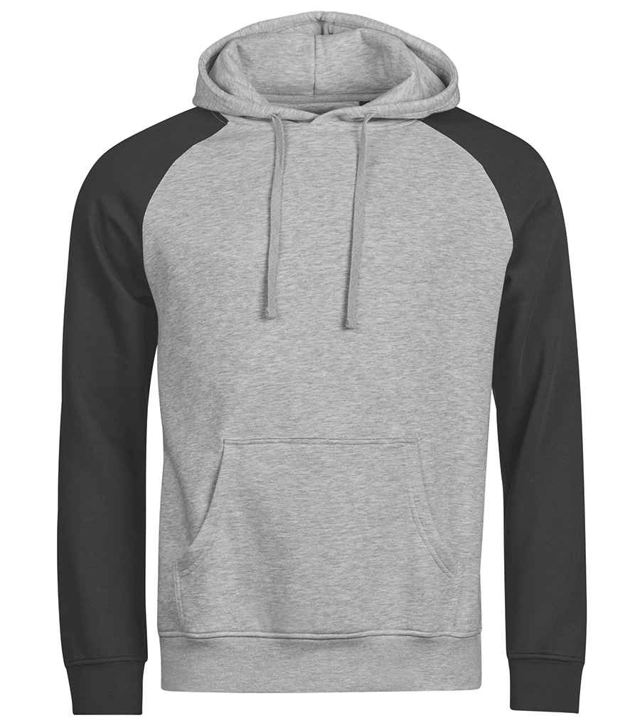 Tee Jays Unlabeled Two-Tone Hooded Sweatshirt - T5156 HE/BK XS