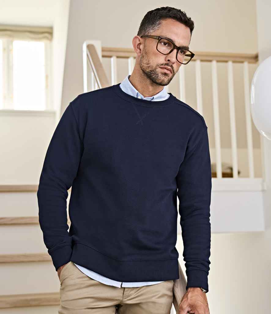 Tee Jays - Sweat-shirt ras du cou en interlock côtelé