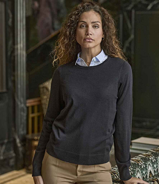 Tee Jays - Ladies Crew Neck Sweater - T6006 BLK S
