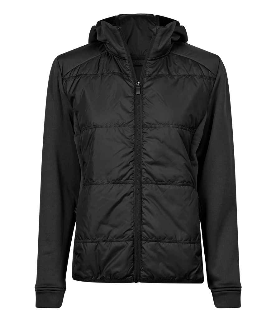 Tee Jays - Ladies Hybrid-Stretch Hooded Jacket - T9113 BK/BK S