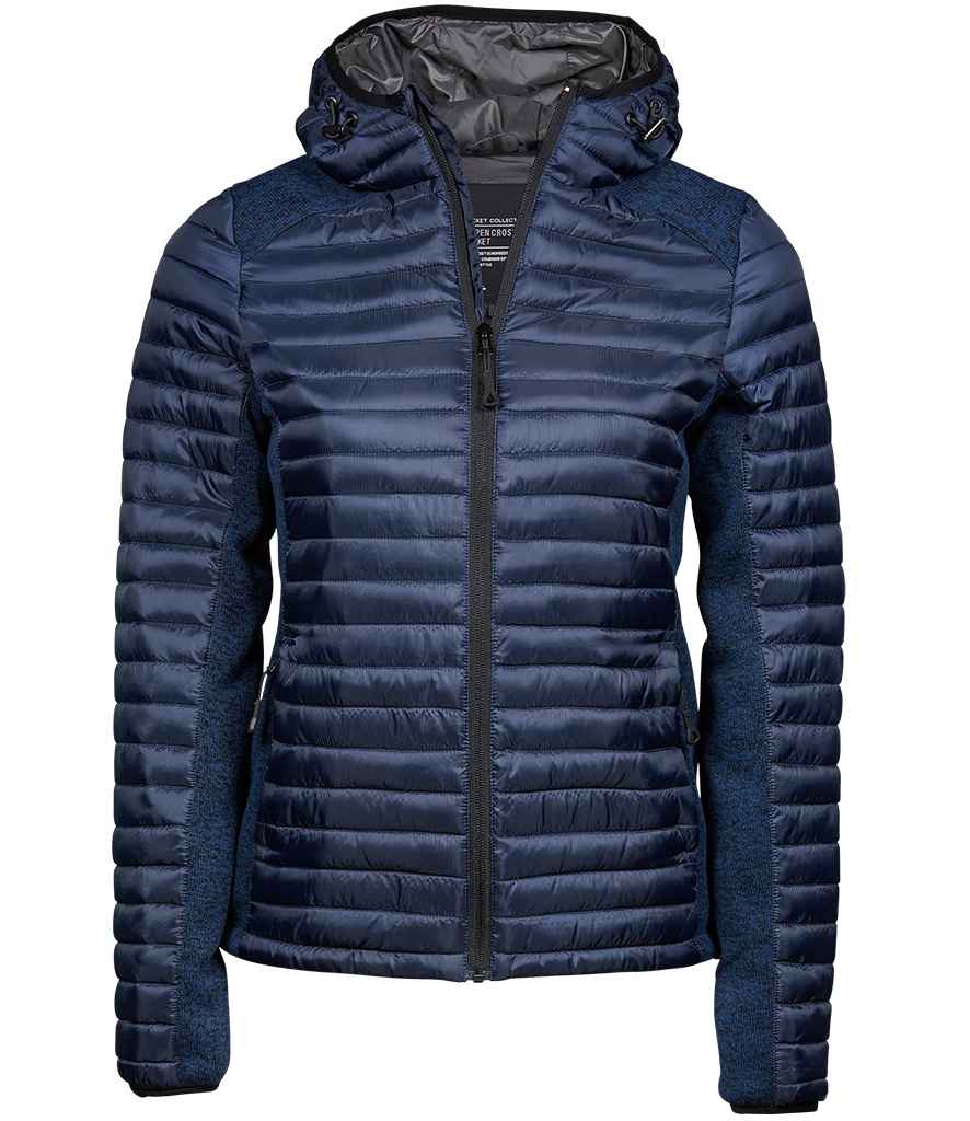 Tee Jays - Ladies Crossover Hooded Padded Outdoor Jacket - Pierre Francis