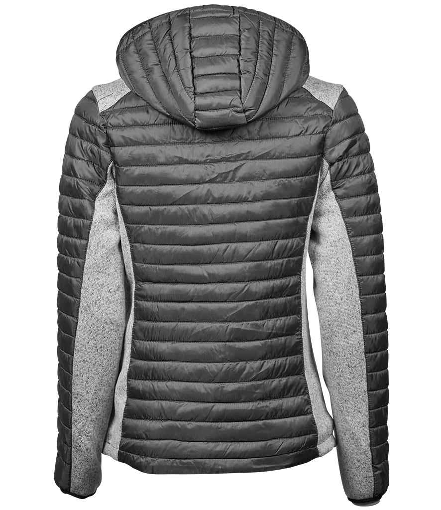 Tee Jays - Ladies Crossover Hooded Padded Outdoor Jacket