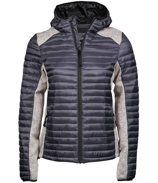Tee Jays - Ladies Crossover Hooded Padded Outdoor Jacket - T9611 SCG/G S